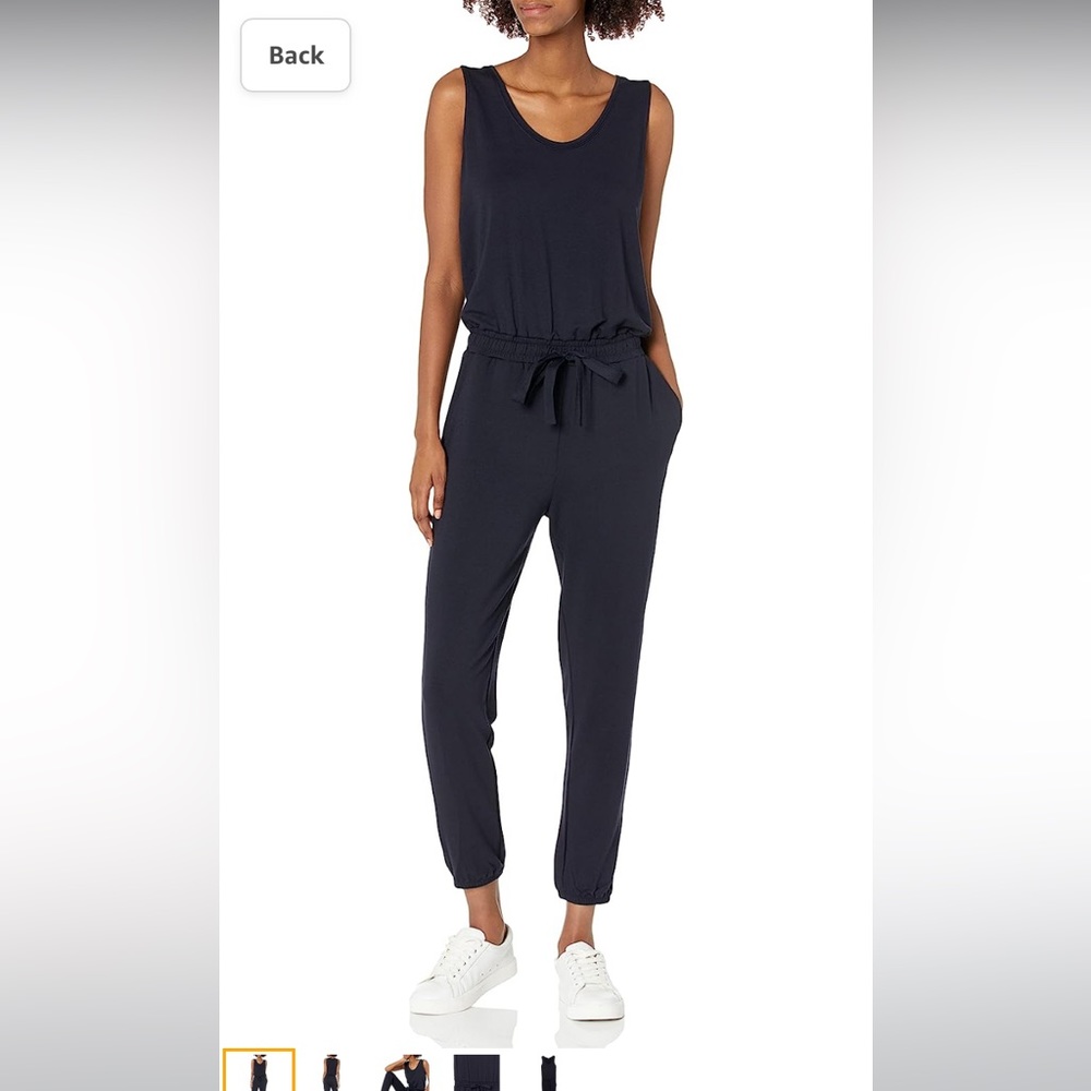 Daily Ritual Women's dark grey Supersoft Terry Relaxed-Fit Jumpsuit Size XS